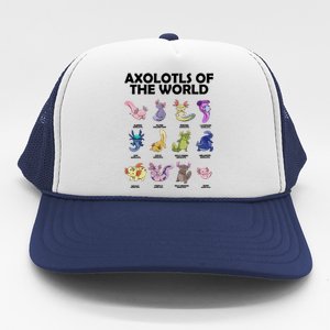 Axolotls Of The World Trucker Hat