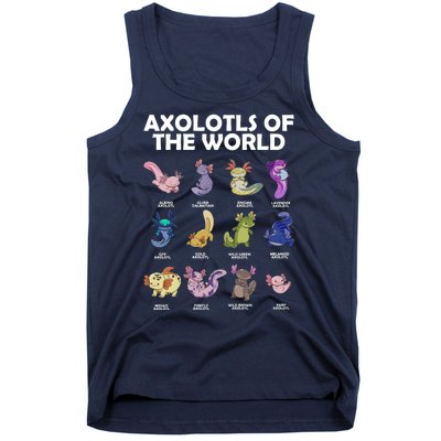 Axolotls Of The World Tank Top