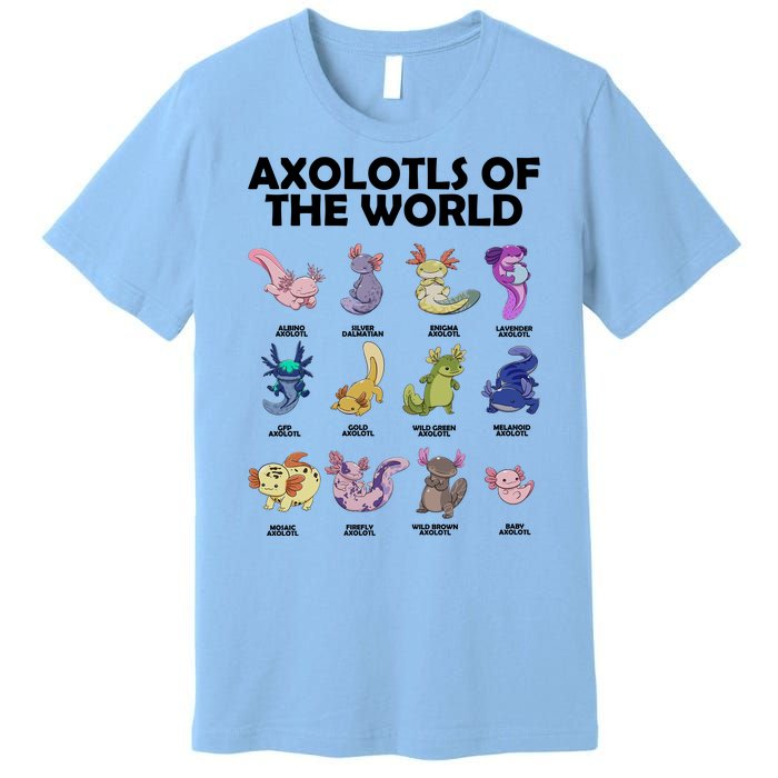 Axolotls Of The World Premium T-Shirt