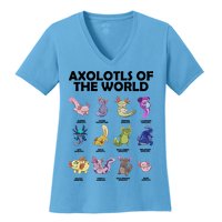 Axolotls Of The World Women's V-Neck T-Shirt