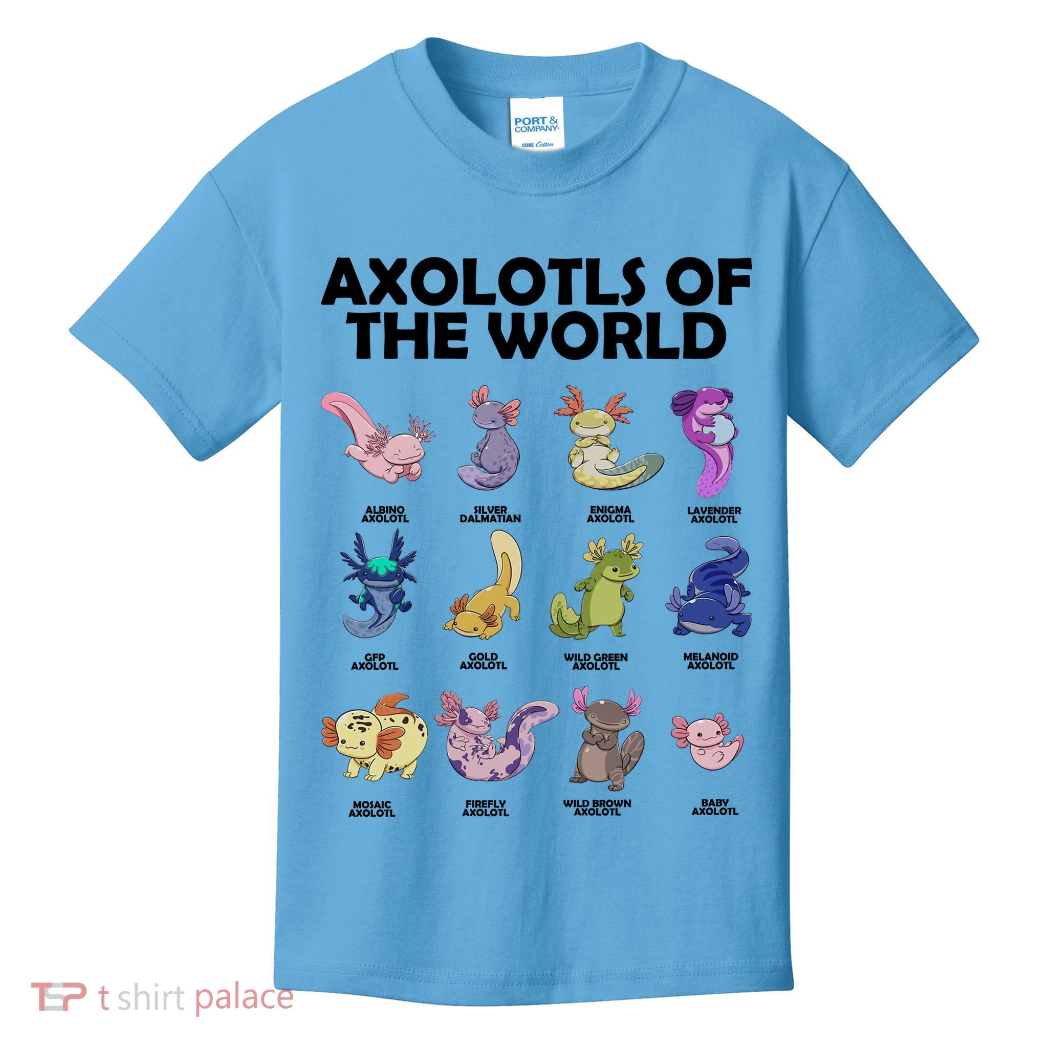 Axolotls Of The World Kids T-Shirt