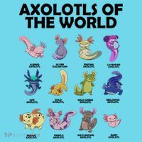 Axolotls Of The World Kids T-Shirt