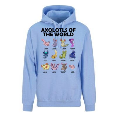 Axolotls Of The World Unisex Surf Hoodie