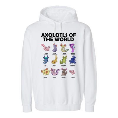 Axolotls Of The World Garment-Dyed Fleece Hoodie