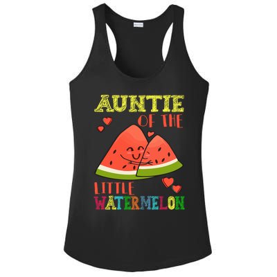 Auntie Of The Little Watermelon Cute Melon Family Matching Gift Ladies PosiCharge Competitor Racerback Tank