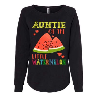 Auntie Of The Little Watermelon Cute Melon Family Matching Gift Womens California Wash Sweatshirt