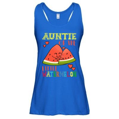 Auntie Of The Little Watermelon Cute Melon Family Matching Gift Ladies Essential Flowy Tank