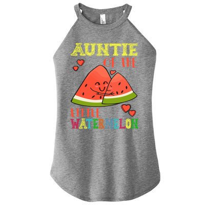 Auntie Of The Little Watermelon Cute Melon Family Matching Gift Women's Perfect Tri Rocker Tank