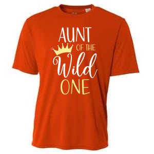 Aunt Of The Wild One First Birthday Matching Family Gift Cooling Performance Crew T-Shirt