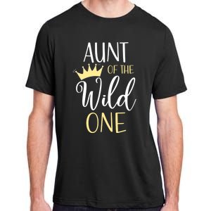 Aunt Of The Wild One First Birthday Matching Family Gift Adult ChromaSoft Performance T-Shirt