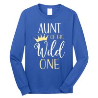 Aunt Of The Wild One First Birthday Matching Family Gift Long Sleeve Shirt