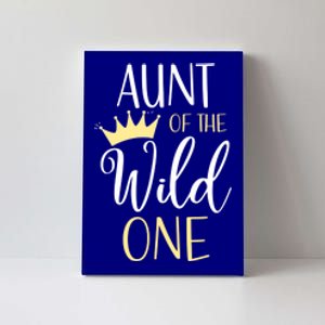 Aunt Of The Wild One First Birthday Matching Family Gift Canvas