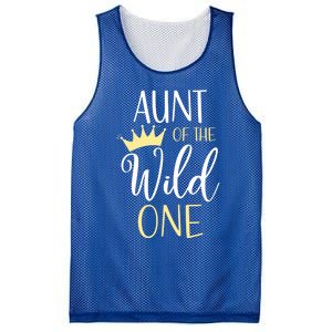 Aunt Of The Wild One First Birthday Matching Family Gift Mesh Reversible Basketball Jersey Tank