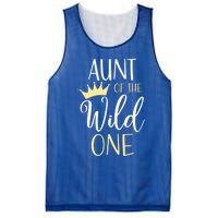 Aunt Of The Wild One First Birthday Matching Family Gift Mesh Reversible Basketball Jersey Tank