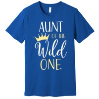 Aunt Of The Wild One First Birthday Matching Family Gift Premium T-Shirt