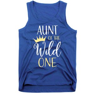 Aunt Of The Wild One First Birthday Matching Family Gift Tank Top