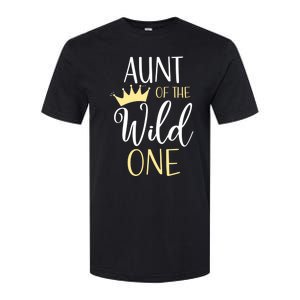 Aunt Of The Wild One First Birthday Matching Family Gift Softstyle CVC T-Shirt