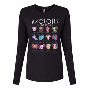 Axolotls Of The World Funny Kawaii Axolotls Boy Girl Womens Cotton Relaxed Long Sleeve T-Shirt