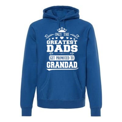 Awesome Only The Greatest Dads Get Promoted To Grandad Gift Premium Hoodie