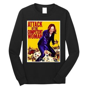 Attack Of The Competent Woman Kamala Harris Long Sleeve Shirt