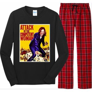 Attack Of The Competent Woman Kamala Harris Long Sleeve Pajama Set