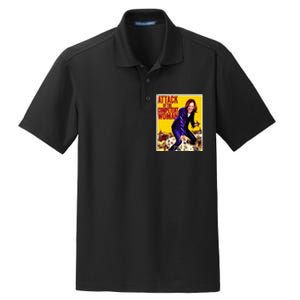 Attack Of The Competent Woman Kamala Harris Dry Zone Grid Polo