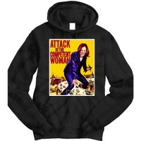 Attack Of The Competent Woman Kamala Harris Tie Dye Hoodie