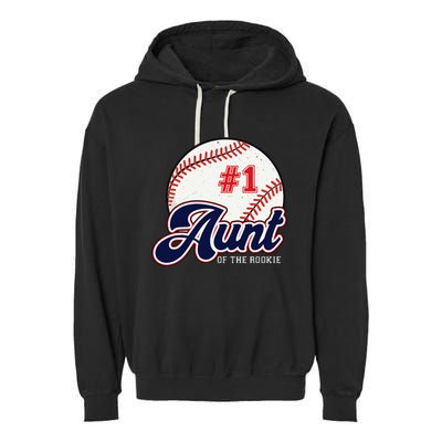 Aunt of the Rookie Rookie of the Year Baseball Aunties Garment-Dyed Fleece Hoodie