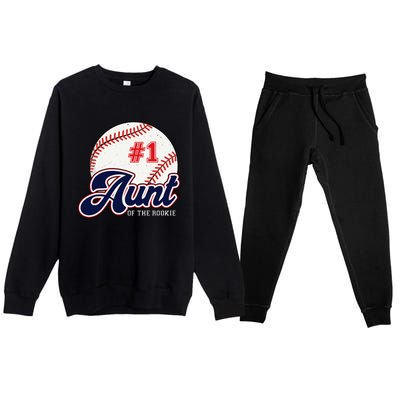 Aunt of the Rookie Rookie of the Year Baseball Aunties Premium Crewneck Sweatsuit Set