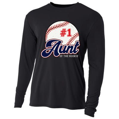 Aunt of the Rookie Rookie of the Year Baseball Aunties Cooling Performance Long Sleeve Crew