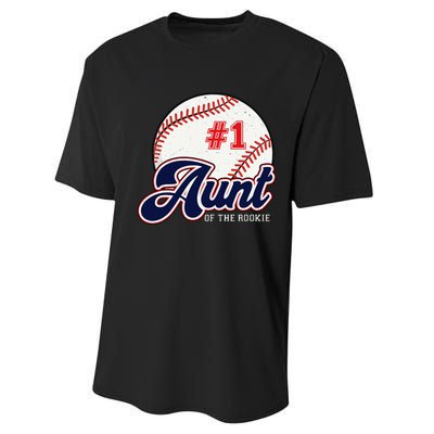 Aunt of the Rookie Rookie of the Year Baseball Aunties Performance Sprint T-Shirt