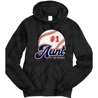 Aunt of the Rookie Rookie of the Year Baseball Aunties Tie Dye Hoodie