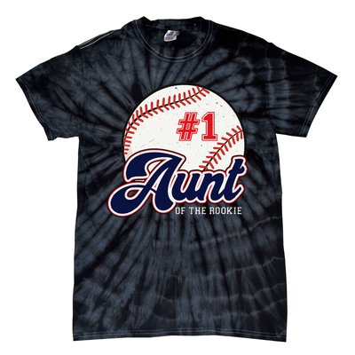 Aunt of the Rookie Rookie of the Year Baseball Aunties Tie-Dye T-Shirt