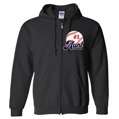 Aunt of the Rookie Rookie of the Year Baseball Aunties Full Zip Hoodie