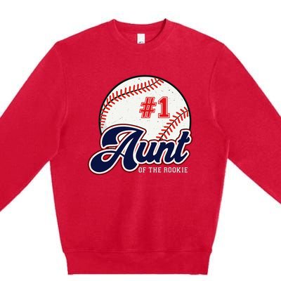 Aunt of the Rookie Rookie of the Year Baseball Aunties Premium Crewneck Sweatshirt