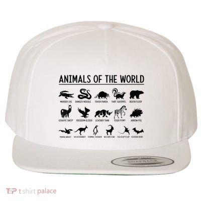 Animals Of The World Trash Panda Danger Noodle Wool Snapback Cap