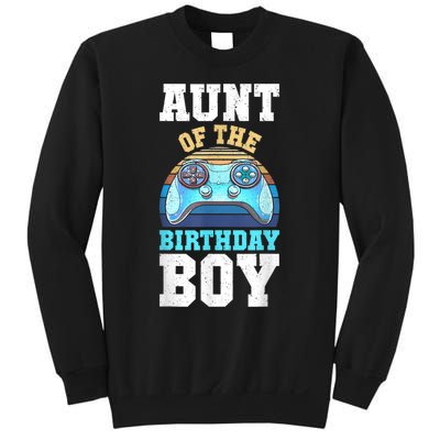 Aunt Of The Birthday Boy Matching Video Gamer Birthday Party Sweatshirt