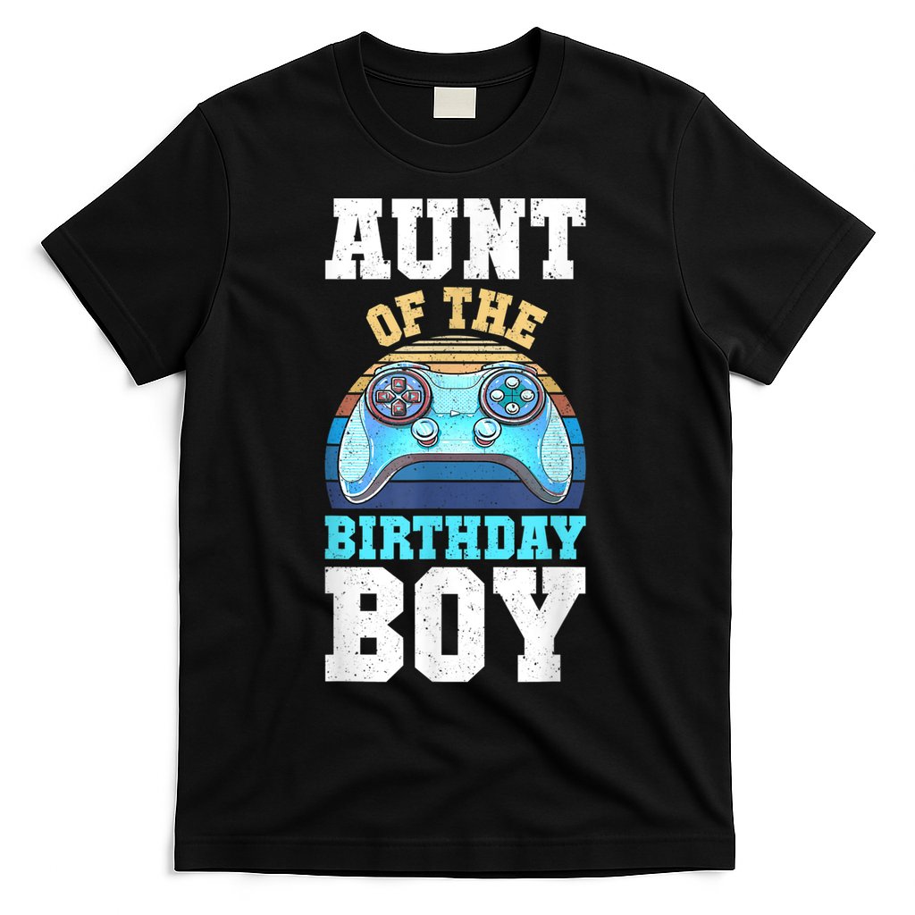 Aunt Of The Birthday Boy Matching Video Gamer Birthday Party T-Shirt