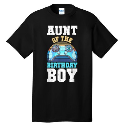 Aunt Of The Birthday Boy Matching Video Gamer Birthday Party Tall T-Shirt