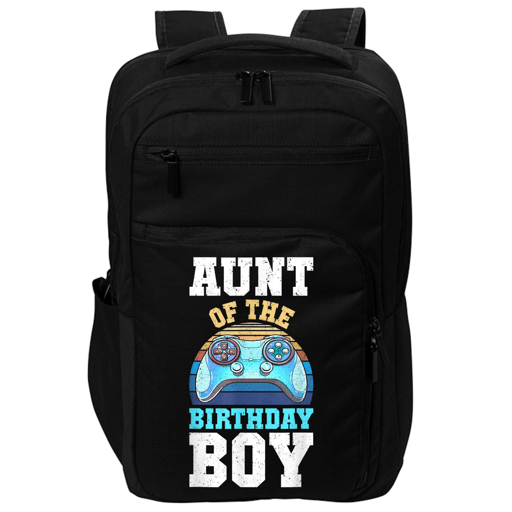 Aunt Of The Birthday Boy Matching Video Gamer Birthday Party Impact Tech Backpack