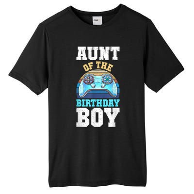 Aunt Of The Birthday Boy Matching Video Gamer Birthday Party Tall Fusion ChromaSoft Performance T-Shirt