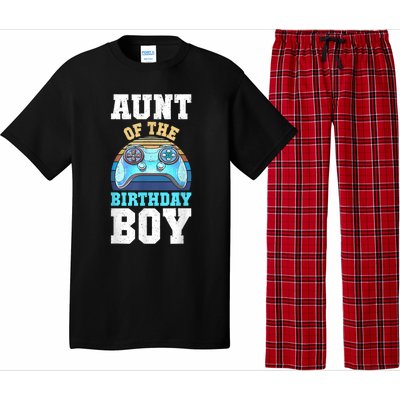 Aunt Of The Birthday Boy Matching Video Gamer Birthday Party Pajama Set