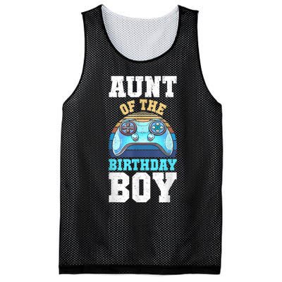 Aunt Of The Birthday Boy Matching Video Gamer Birthday Party Mesh Reversible Basketball Jersey Tank