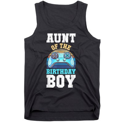 Aunt Of The Birthday Boy Matching Video Gamer Birthday Party Tank Top