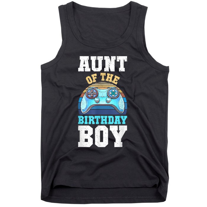 Aunt Of The Birthday Boy Matching Video Gamer Birthday Party Tank Top