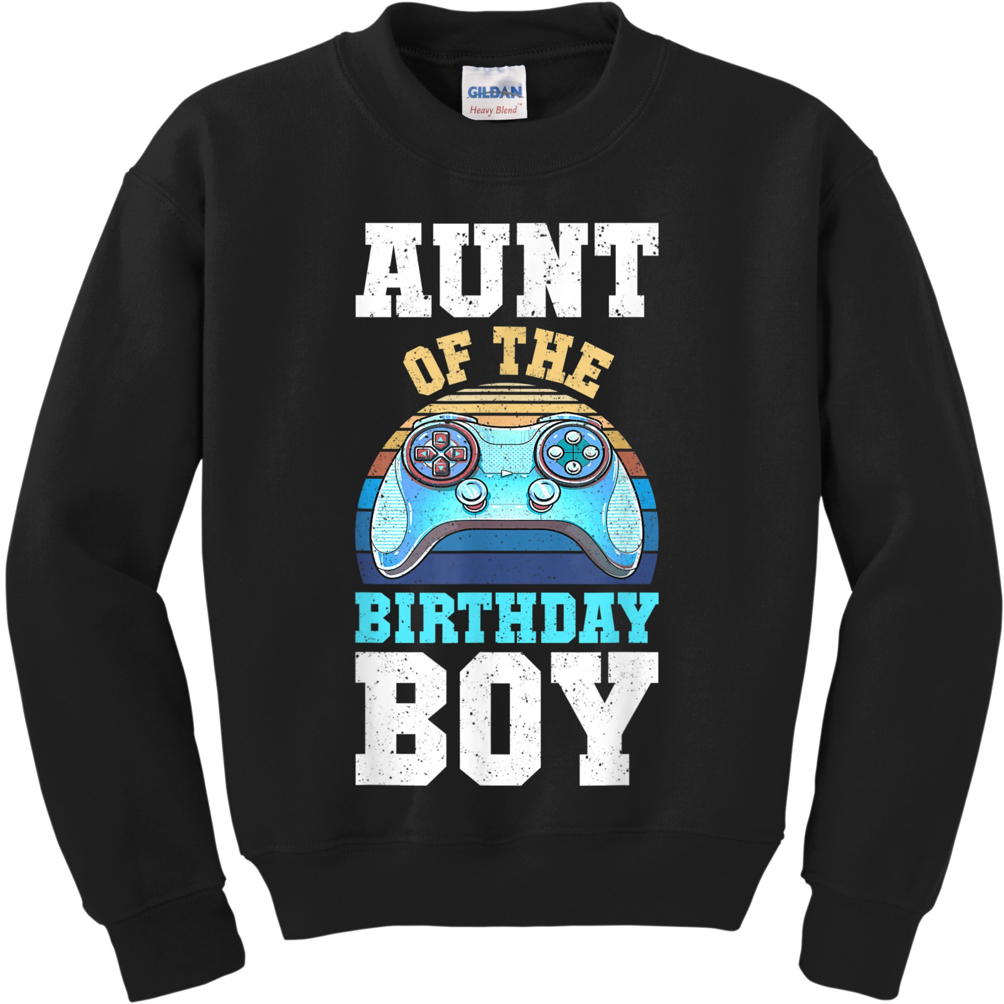 Aunt Of The Birthday Boy Matching Video Gamer Birthday Party Kids Sweatshirt