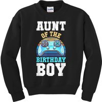 Aunt Of The Birthday Boy Matching Video Gamer Birthday Party Kids Sweatshirt