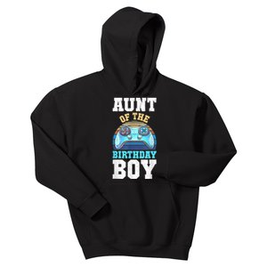 Aunt Of The Birthday Boy Matching Video Gamer Birthday Party Kids Hoodie