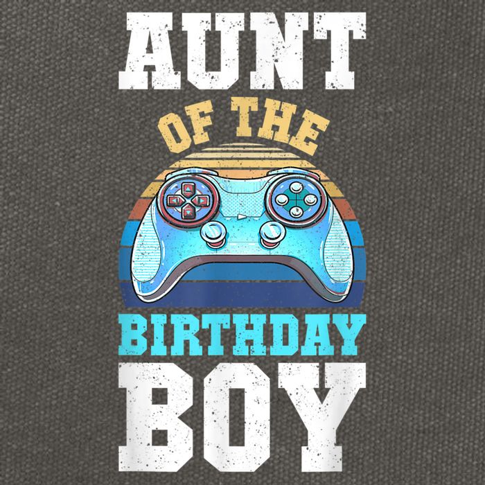 Aunt Of The Birthday Boy Matching Video Gamer Birthday Party Cotton Canvas Backpack