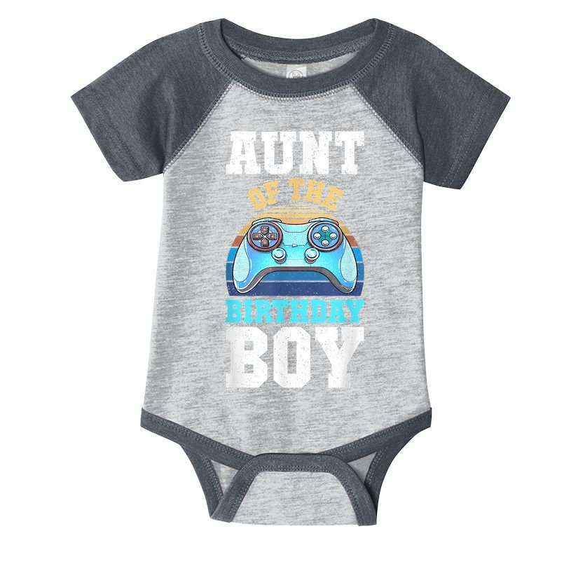 Aunt Of The Birthday Boy Matching Video Gamer Birthday Party Infant Baby Jersey Bodysuit